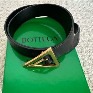 Bottega Venet Triangle Belt 1 inch Black
